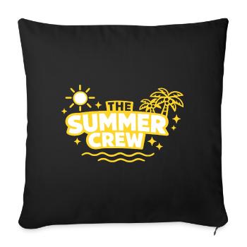 The Summer Crew: Sun Palm & Waves - Sofa pillowcase 17,3'' x 17,3'' (45 x 45 cm) - black - Front