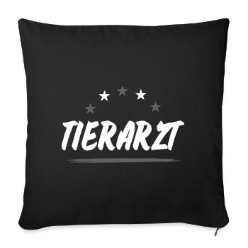 Tierarzt Beruf - Sofakissenbezug 45 x 45 cm - Schwarz - Vorne