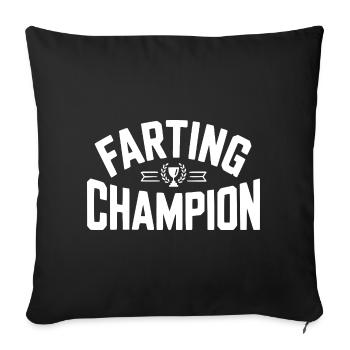 Champion des pets - Housse de coussin décorative 45 x 45 cm - noir - Devant
