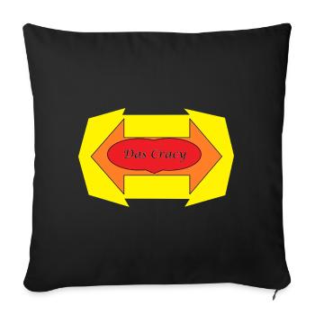 Das Crazy Comic-Arcade Design - Sofakissenbezug 45 x 45 cm - Schwarz - Vorne