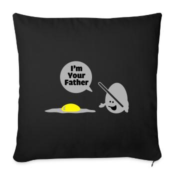 egg vader - Sofa pillowcase 17,3'' x 17,3'' (45 x 45 cm) - black - Front