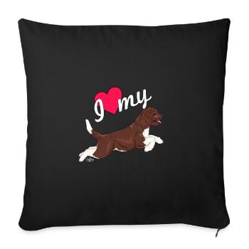 lagottolove2 - Sofa pillowcase 17,3'' x 17,3'' (45 x 45 cm) - black - Front