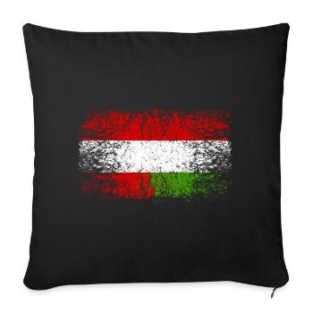 Österreich Ungarn 001 AllroundDesigns - Sofakissenbezug 45 x 45 cm - Schwarz - Vorne