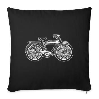Beach Cruiser Bicycle 01_white - Sofa pillowcase 17,3'' x 17,3'' (45 x 45 cm) - black - Front