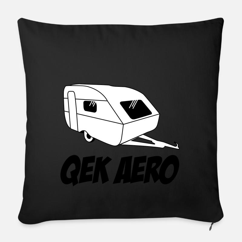 QEK Aero - Sofakissenbezug 45 x 45 cm - Schwarz