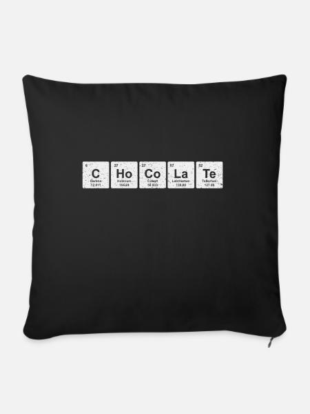Chocolate chemische Elemente Chemie Shirt Geschenk - Sofakissenbezug 45 x 45 cm - Schwarz