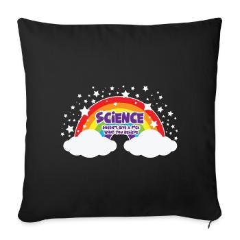 Science: Ne donne pas à af ce que tu crois. - Housse de coussin décorative 45 x 45 cm - noir - Devant