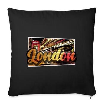 Londres - Housse de coussin décorative 45 x 45 cm - noir - Devant