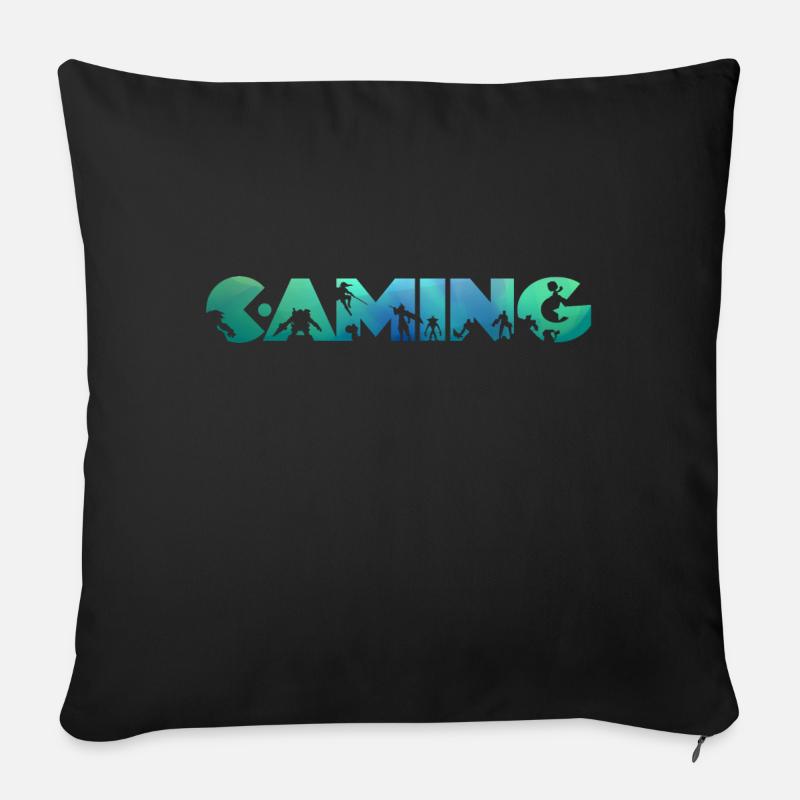 Gaming 2 - Sofakissenbezug 45 x 45 cm - Schwarz