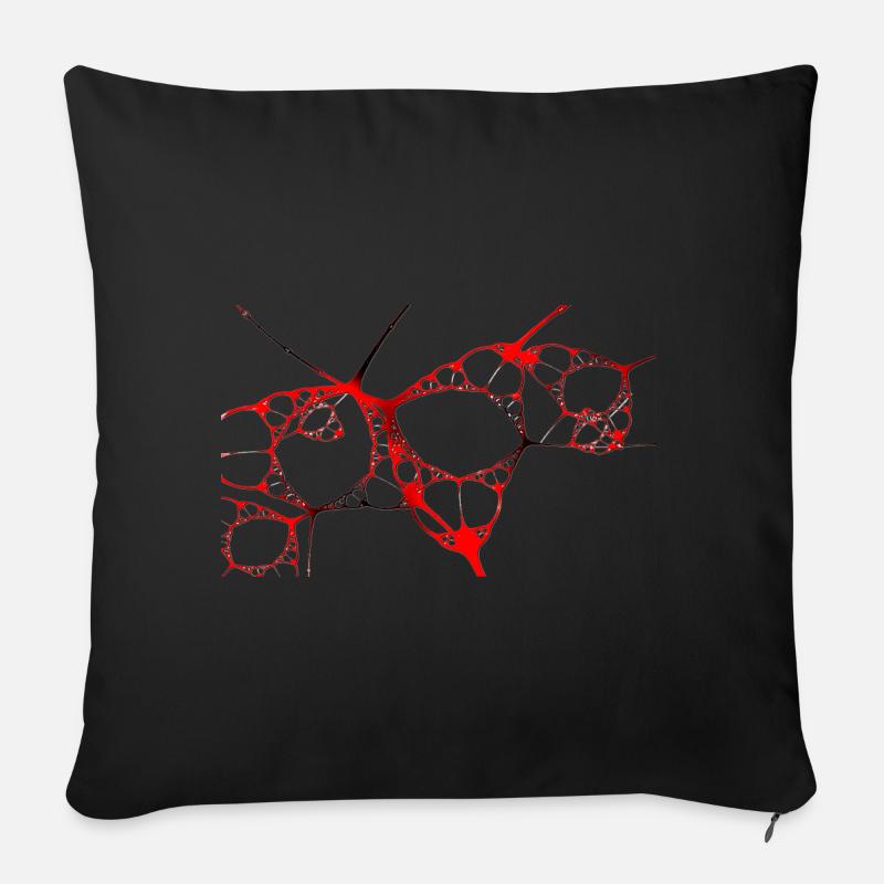 abstract cat - Sofa pillowcase 17,3'' x 17,3'' (45 x 45 cm) - black