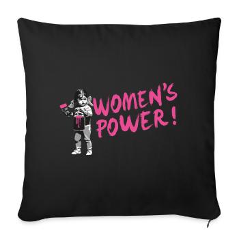 LE POUVOIR DES FEMMES ! - Women's Power - Housse de coussin décorative 45 x 45 cm - noir - Devant