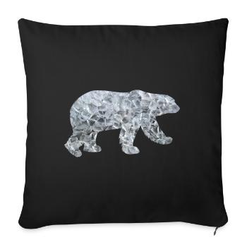 Ours polaire ours polaire polaire ours polaire Arctique Arctique - Housse de coussin décorative 45 x 45 cm - noir - Devant