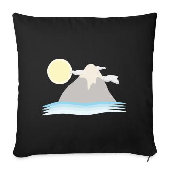Mountain Mountains - Sofa pillowcase 17,3'' x 17,3'' (45 x 45 cm) - black - Front