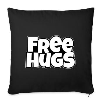 Free Hugs - Housse de coussin décorative 45 x 45 cm - noir - Devant
