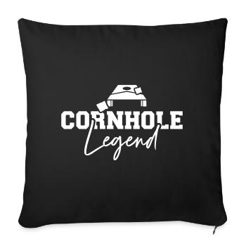 Cornhole - Housse de coussin décorative 45 x 45 cm - noir - Devant