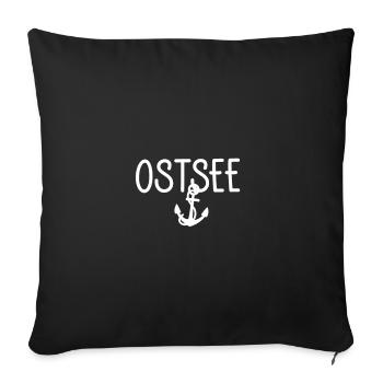 Ostsee - Sofakissenbezug 45 x 45 cm - Schwarz - Vorne