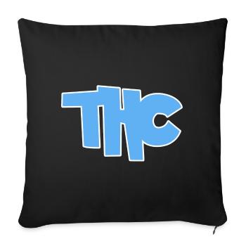 THC - Housse de coussin décorative 45 x 45 cm - noir - Devant
