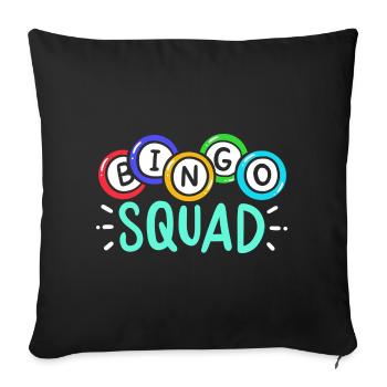 Jeu Bingo Sqad - Housse de coussin décorative 45 x 45 cm - noir - Devant