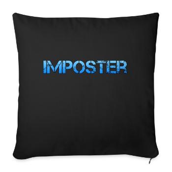 Imposter Amongus Gaming Streaming Stream PC Coop - Sofakissenbezug 45 x 45 cm - Schwarz - Vorne