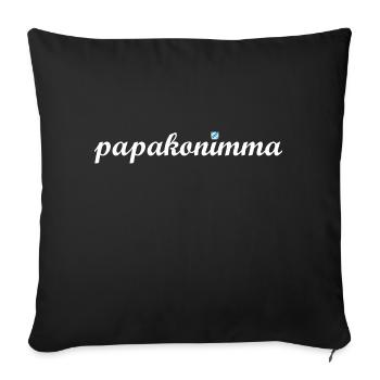 papakonimma Papa Vater Geschenk Vatertag bayrisch - Sofakissenbezug 45 x 45 cm - Schwarz - Vorne