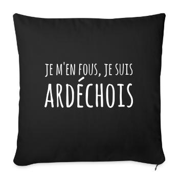 Ardèche Ardéchois - Housse de coussin décorative 45 x 45 cm - noir - Devant