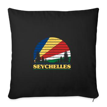 Seychelles - Sofa pillowcase 17,3'' x 17,3'' (45 x 45 cm) - black - Front