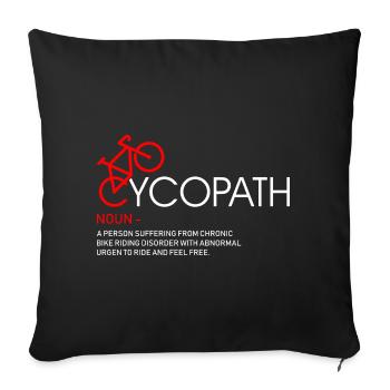 Cyclopath Bike Art Graphic - Sofa pillowcase 17,3'' x 17,3'' (45 x 45 cm) - black - Front