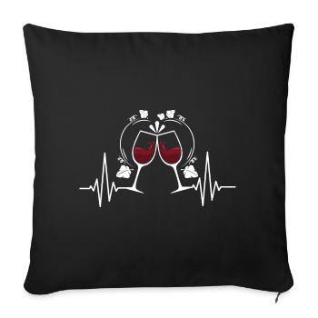 Winzer Weinbauer - Sofakissenbezug 45 x 45 cm - Schwarz - Vorne
