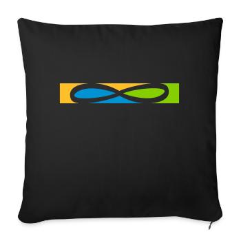 Stripe Infinity icon - Sofa pillowcase 17,3'' x 17,3'' (45 x 45 cm) - black - Front