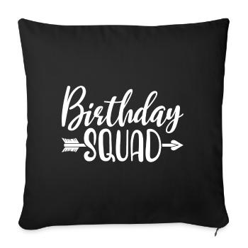 Birthday Squad Matching Group Cadeau de fête d’anniversaire - Housse de coussin décorative 45 x 45 cm - noir - Devant