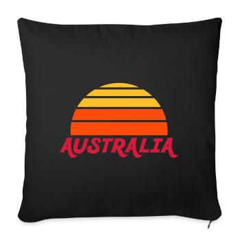 Australia (divided half sun) - Sofa pillowcase 17,3'' x 17,3'' (45 x 45 cm) - black - Front
