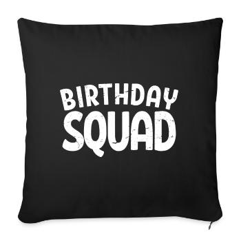 Birthday Squad Matching Group Cadeau de fête d’anniversaire - Housse de coussin décorative 45 x 45 cm - noir - Devant