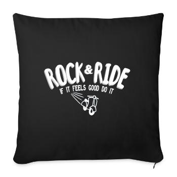 Rock Ride Rome Italy - Housse de coussin décorative 45 x 45 cm - noir - Devant
