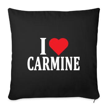 T-Shirt Ich liebe Carmine T-Shirt Geschenkidee - Sofakissenbezug 45 x 45 cm - Schwarz - Vorne