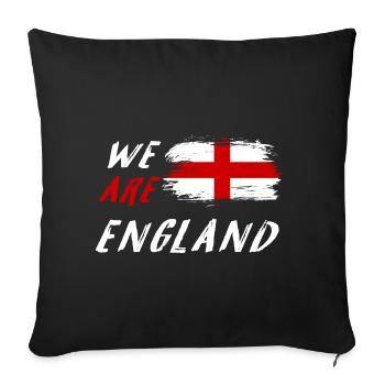 We are England flag design - Sofa pillowcase 17,3'' x 17,3'' (45 x 45 cm) - black - Front