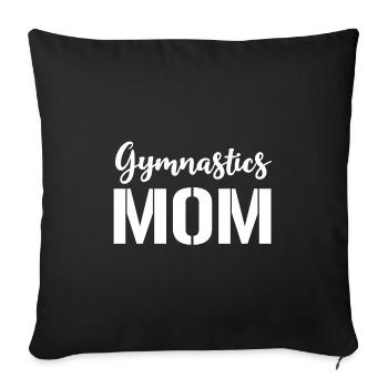 Gymnastics Mom - I Love Gymnastics - Sofa pillowcase 17,3'' x 17,3'' (45 x 45 cm) - black - Front