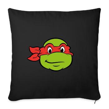 Teenage Mutant Ninja Turtles Raphael Costume - Sofa pillowcase 17,3'' x 17,3'' (45 x 45 cm) - black - Front