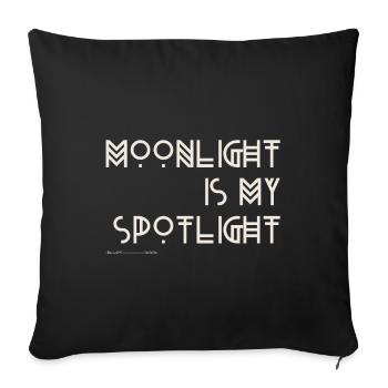 Moonlight is my Spotlight - Boho Design - Sofa pillowcase 17,3'' x 17,3'' (45 x 45 cm) - black - Front