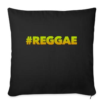#REGGAE - Housse de coussin décorative 45 x 45 cm - noir - Devant