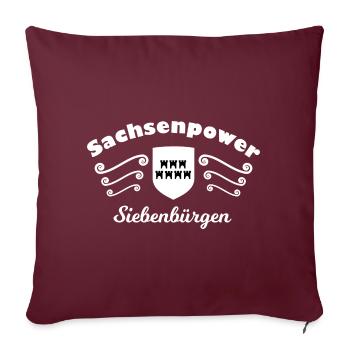 Die Sachsen aus Siebenbürgen - Sofakissenbezug 45 x 45 cm - Burgunderrot - Vorne