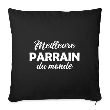 Meilleur Parrain du Monde - Housse de coussin décorative 45 x 45 cm - noir - Devant