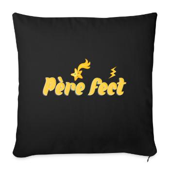 Père fect - Housse de coussin décorative 45 x 45 cm - noir - Devant