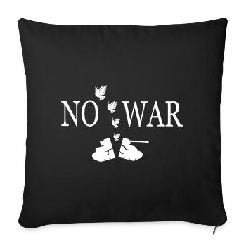 Pas de guerre - Housse de coussin décorative 45 x 45 cm - noir - Devant