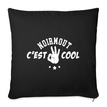 Noirmout c est Cool - Housse de coussin décorative 45 x 45 cm - noir - Devant