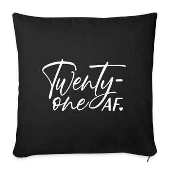 21st Birthday Men Women Anniversary 21 Years Old - Sofa pillowcase 17,3'' x 17,3'' (45 x 45 cm) - black - Front