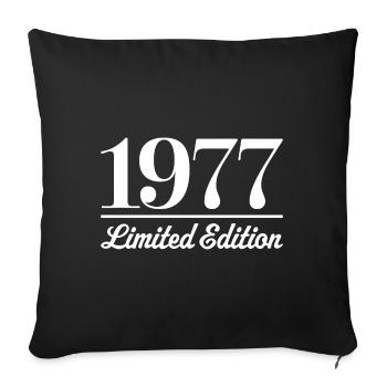 1977 Limited Edition - Sofakissenbezug 45 x 45 cm - Schwarz - Vorne