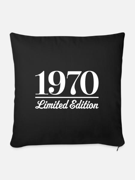 1970 Limited Edition - Sofakissenbezug 45 x 45 cm - Schwarz