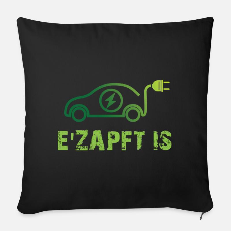 Elektrisches Auto Design - Sofakissenbezug 45 x 45 cm - Schwarz