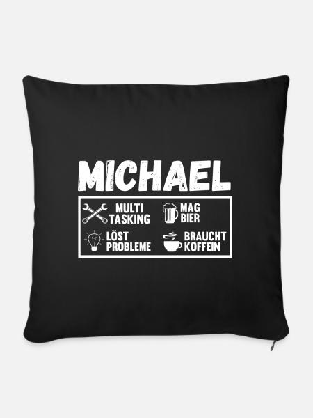 Michael - Sofakissenbezug 45 x 45 cm - Schwarz