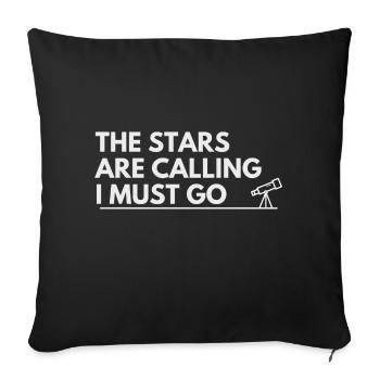 Les étoiles m’appellent, je dois y aller - Housse de coussin décorative 45 x 45 cm - noir - Devant
